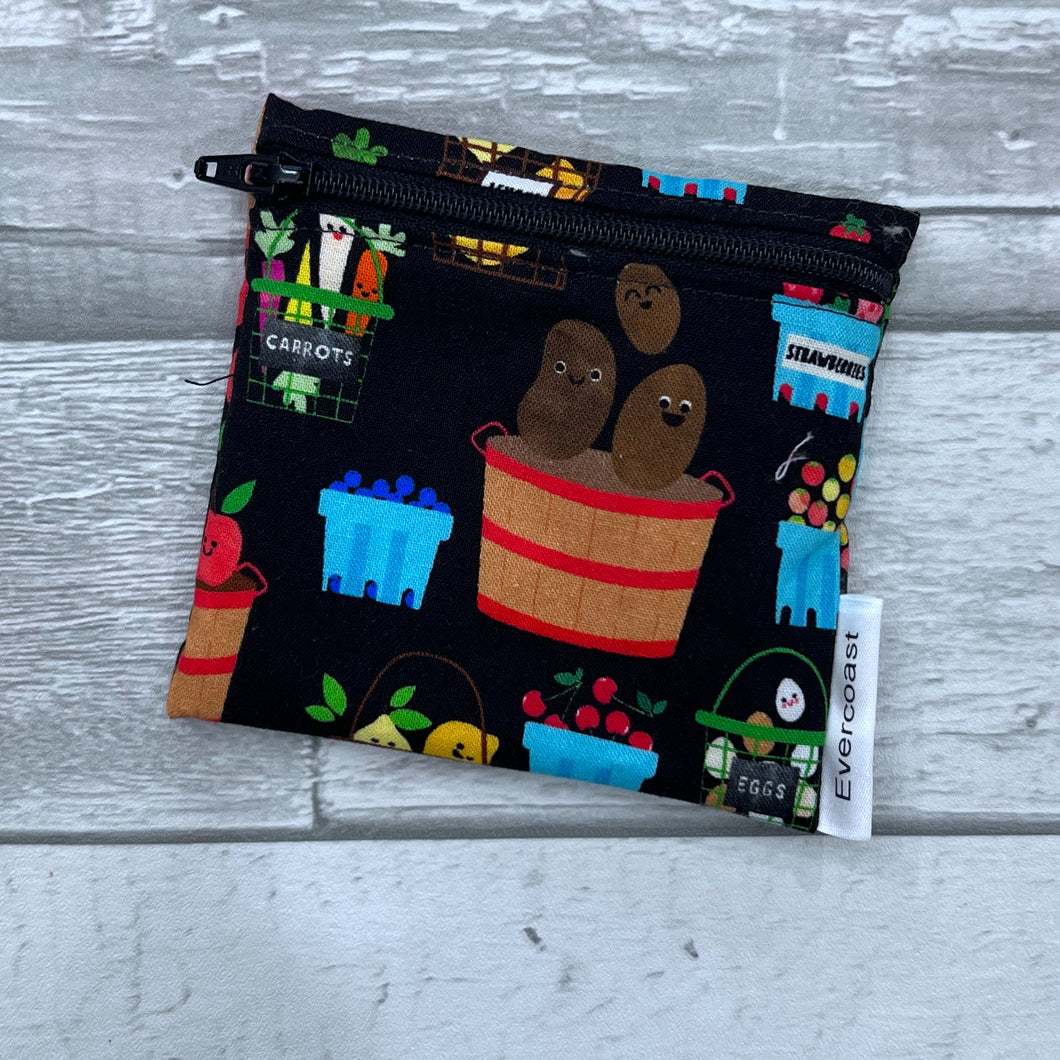 Smiling Veggie Bins Reusable Mini Snack Bag