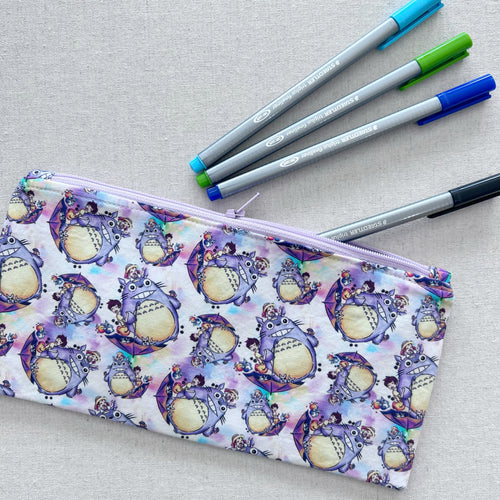 Purple Totoro Pencil Case