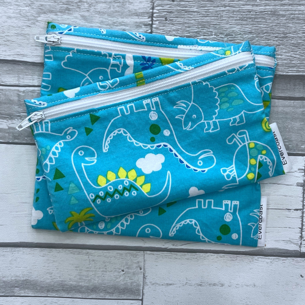 Outline Dino Reusable Snack Bag Set