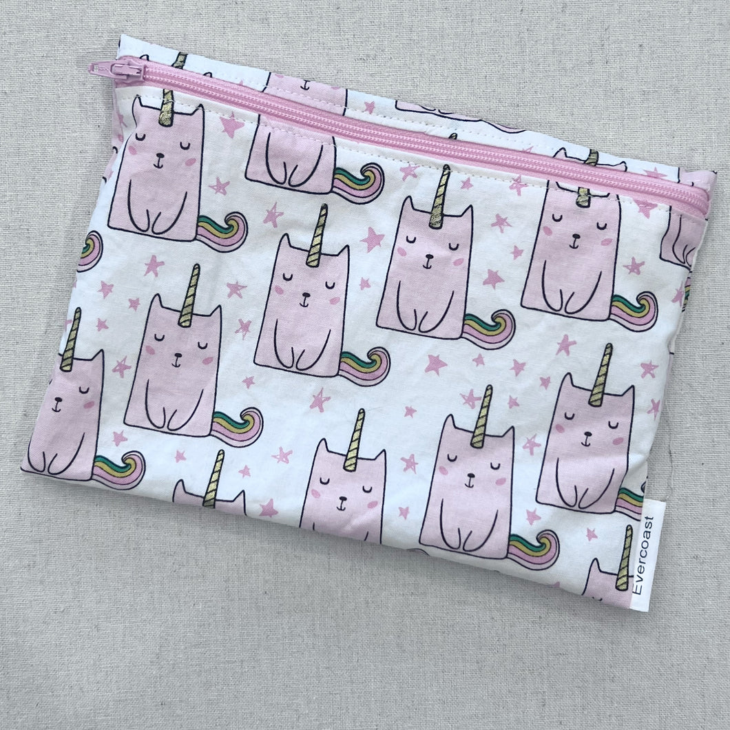 White Caticorn XL Bag/Makeup Bag