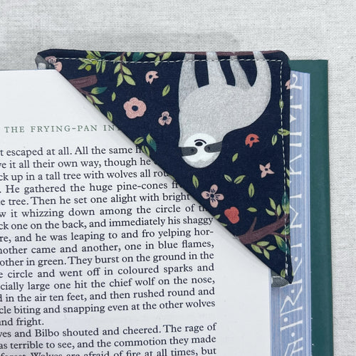 Floral Sloth Corner Bookmark