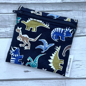 Navy Glow Dino Reusable Mini Snack Bag