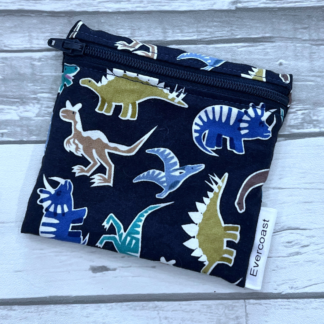 Navy Glow Dino Reusable Mini Snack Bag