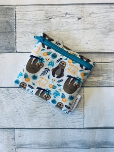 Born to be Mild Sloth Reusable Mini Snack Bag
