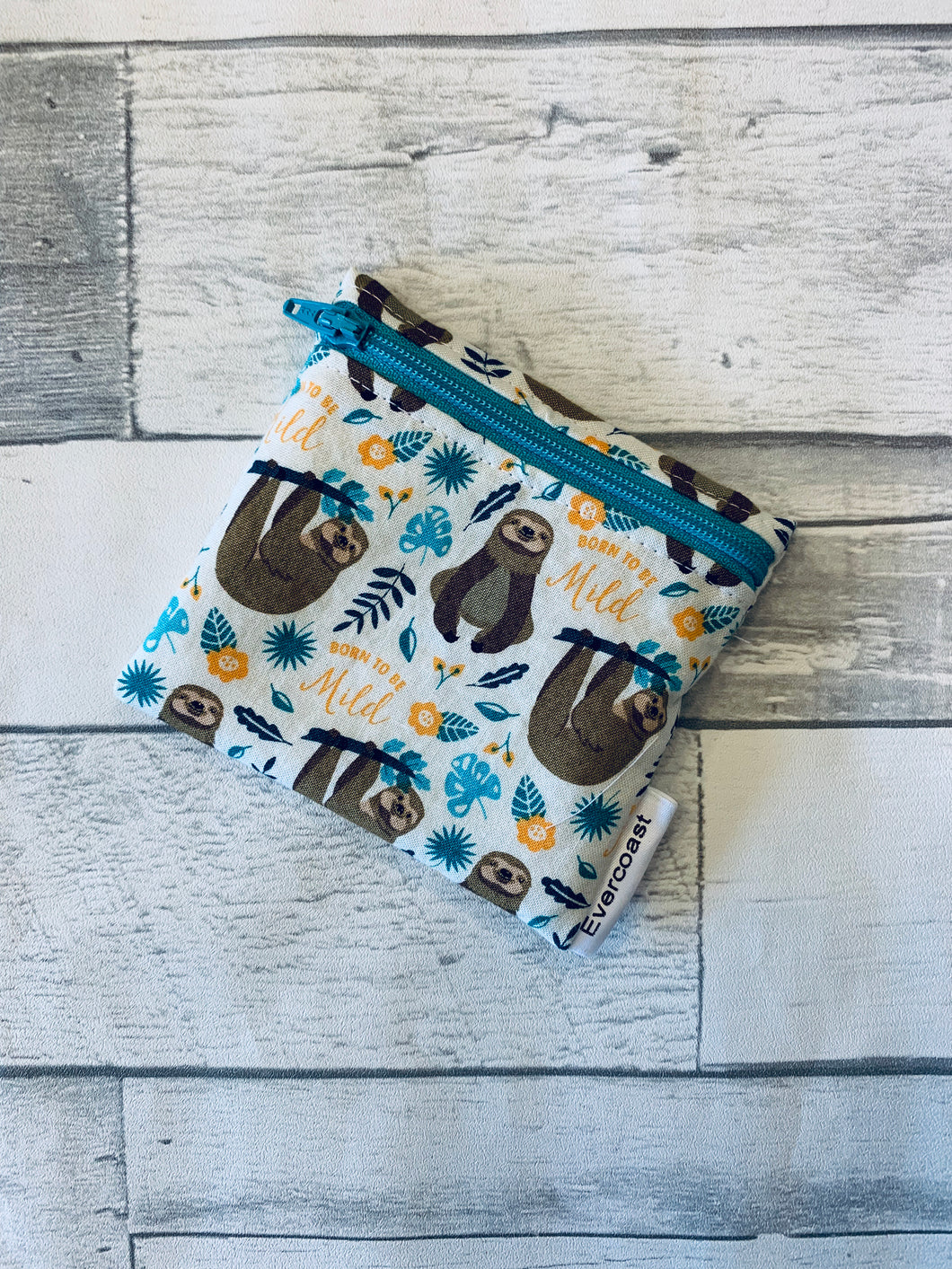 Born to be Mild Sloth Reusable Mini Snack Bag