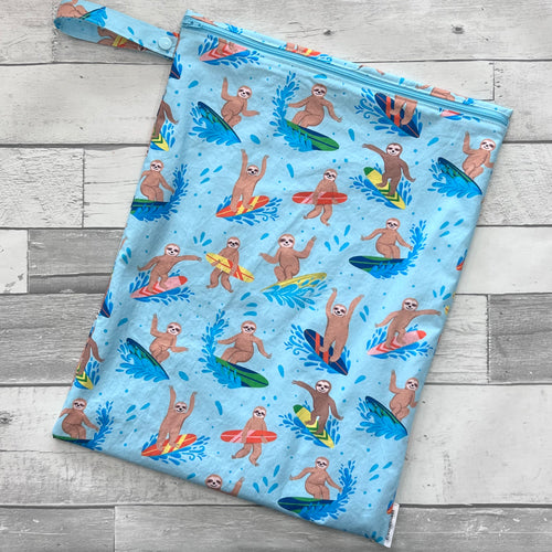 Surfing Sloths Large Wet Bag