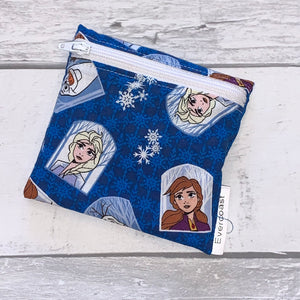 Ice Sisters on Blue Reusable Mini Snack Bag