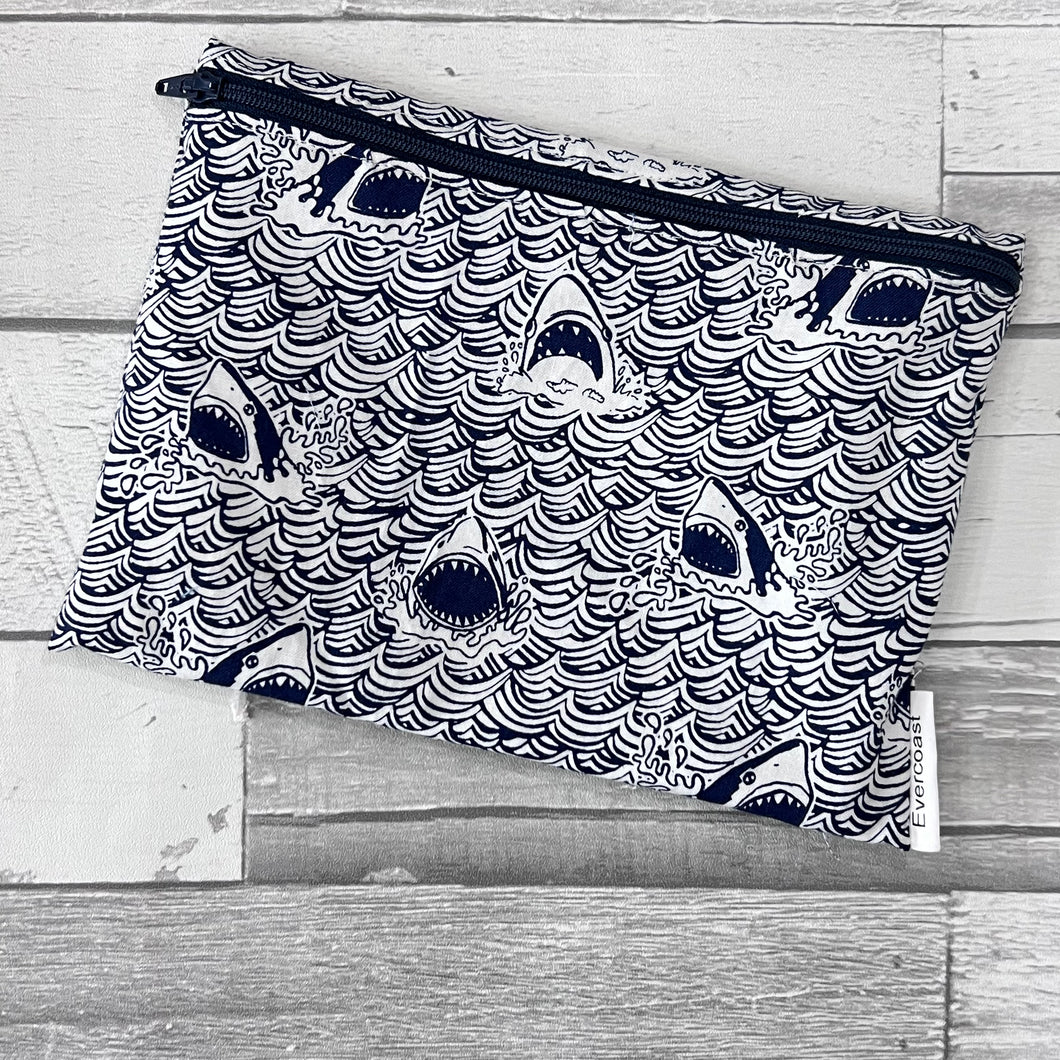 Shark Attack XL Bag/Makeup Bag