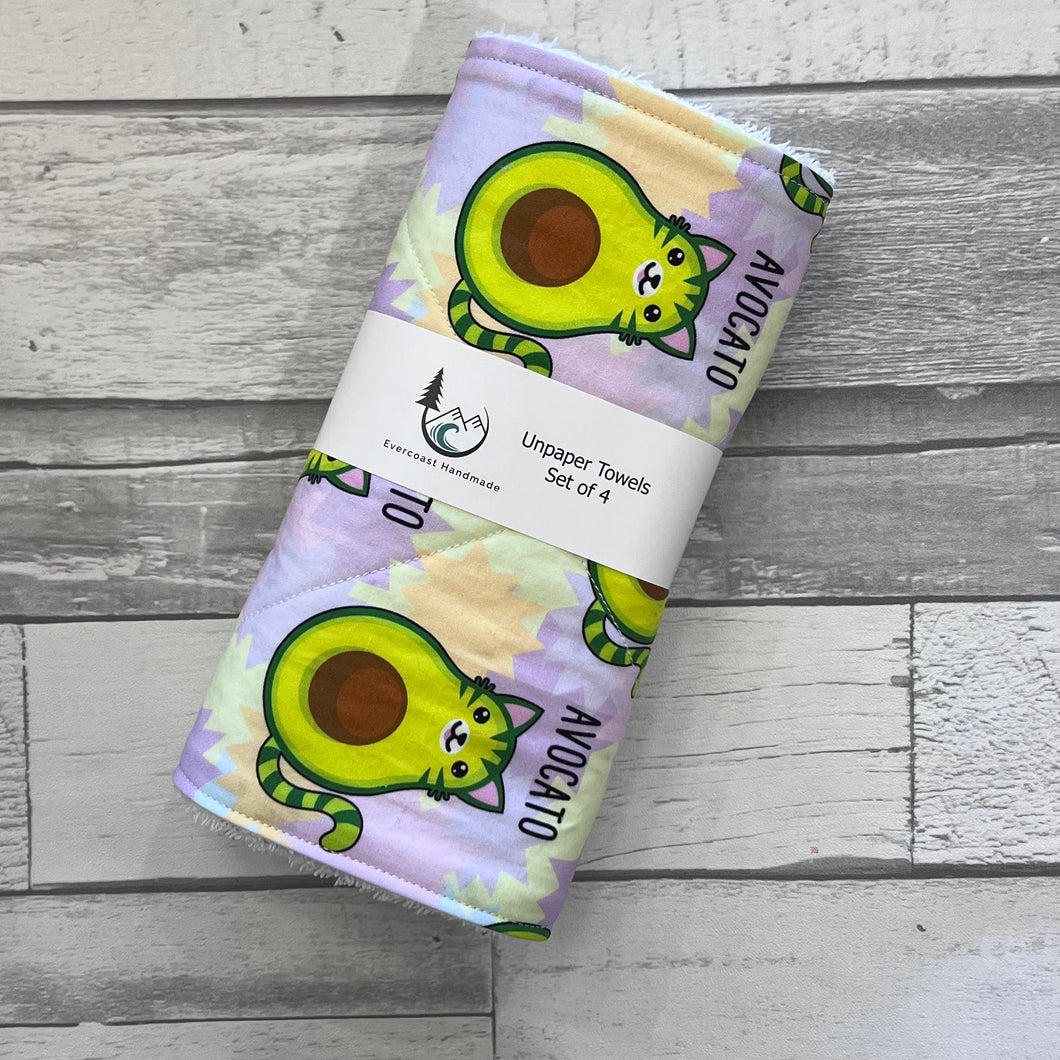 Large Avocato Unpaper Towels - Set of 4