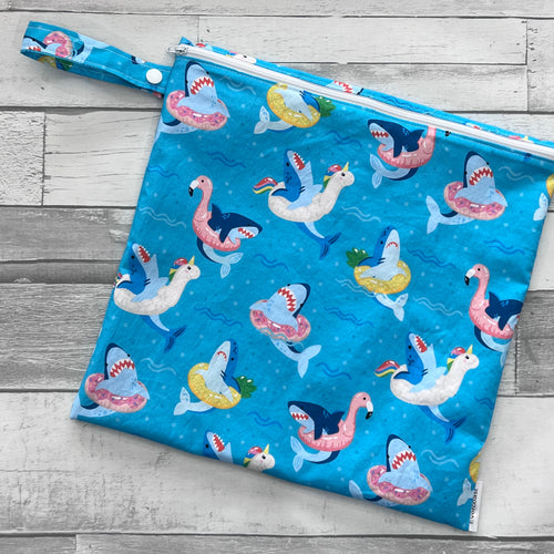 Pool Floaty Sharks Medium Wet Bag