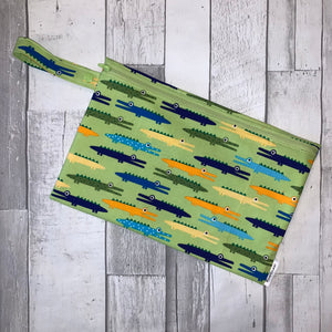 Green Alligators Small Wet Bag