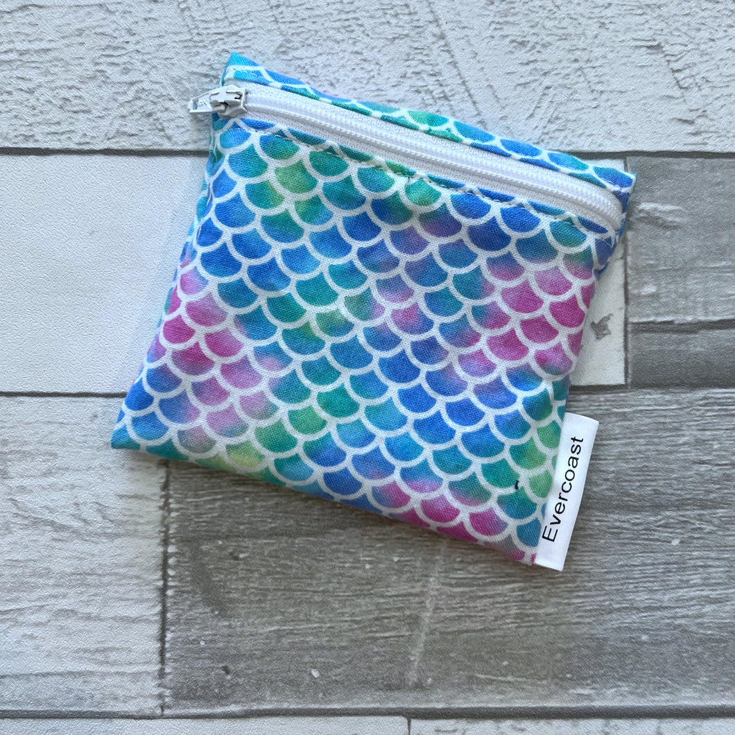 Pastel Mermaid Scales Reusable Mini Snack Bag
