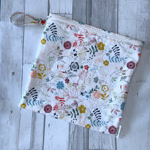 Wildflowers on Cream Medium Wet Bag