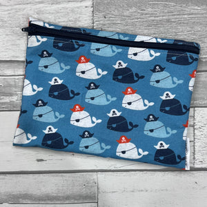 Pirate Whales XL Bag/Makeup Bag