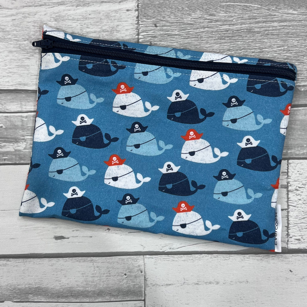 Pirate Whales XL Bag/Makeup Bag