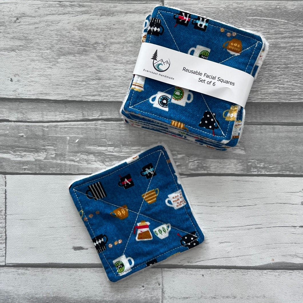 Coffee Cups Reusable Facial Squares