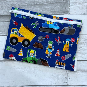 Blue Construction XL Bag/Makeup Bag