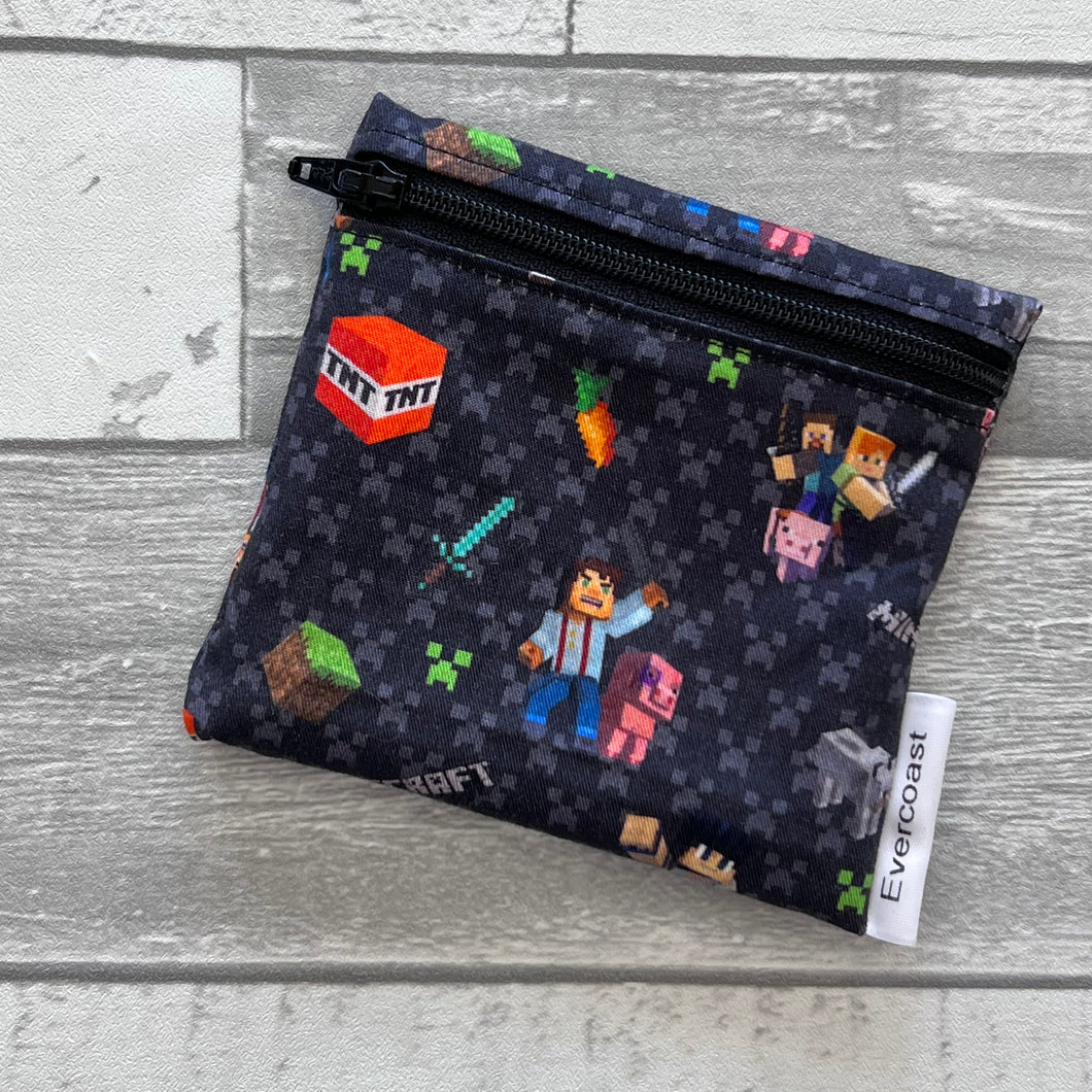 MC on Charcoal Reusable Mini Snack Bag