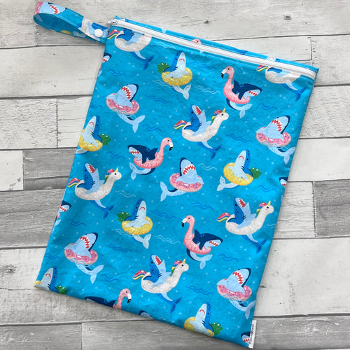 Pool Floaty Sharks Large Wet Bag
