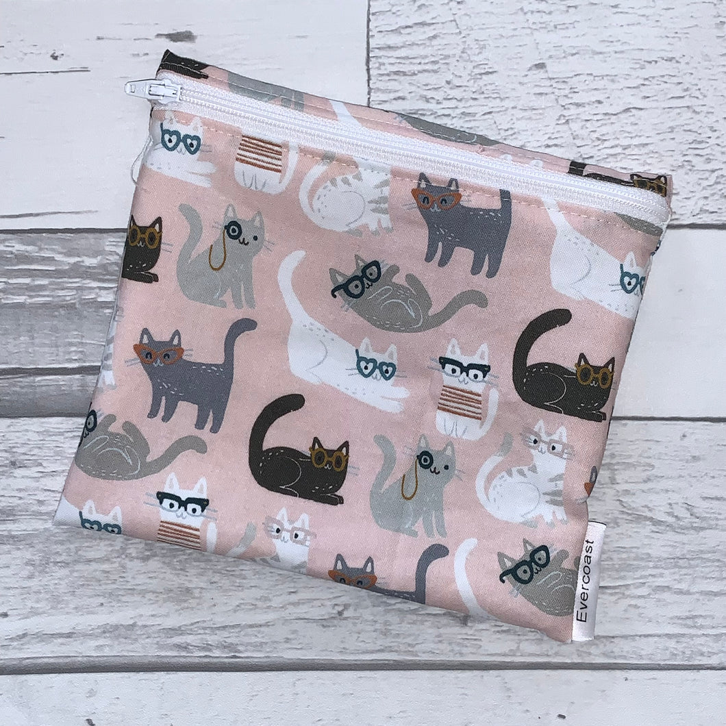 Cats with Glasses Reusable Sandwich Bag