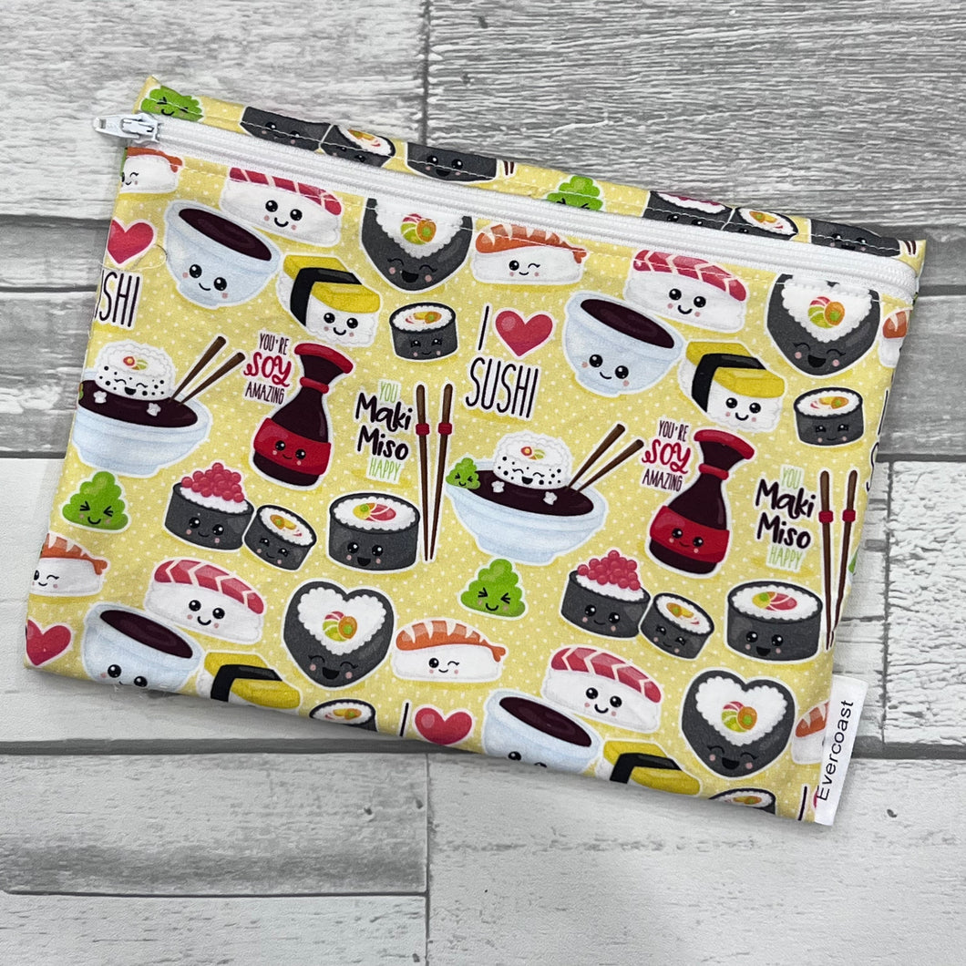 Yellow Sushi XL Bag/Makeup Bag