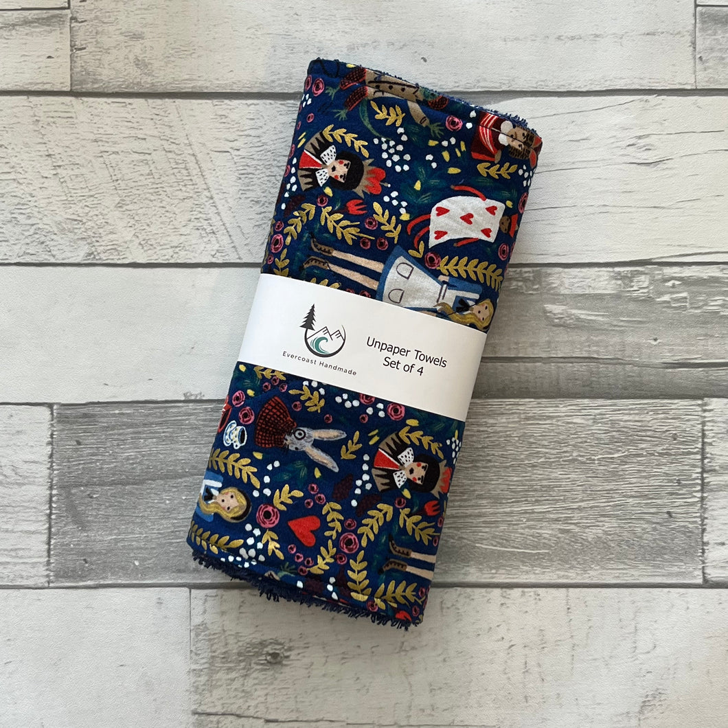 Wonderland Unpaper Towels - Set of 4