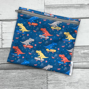 Skateboard Dino Reusable Sandwich Bag