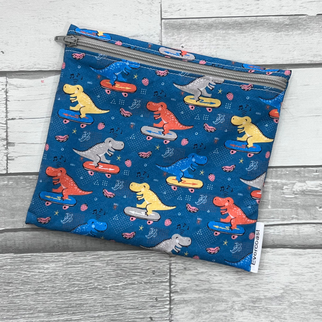 Skateboard Dino Reusable Sandwich Bag