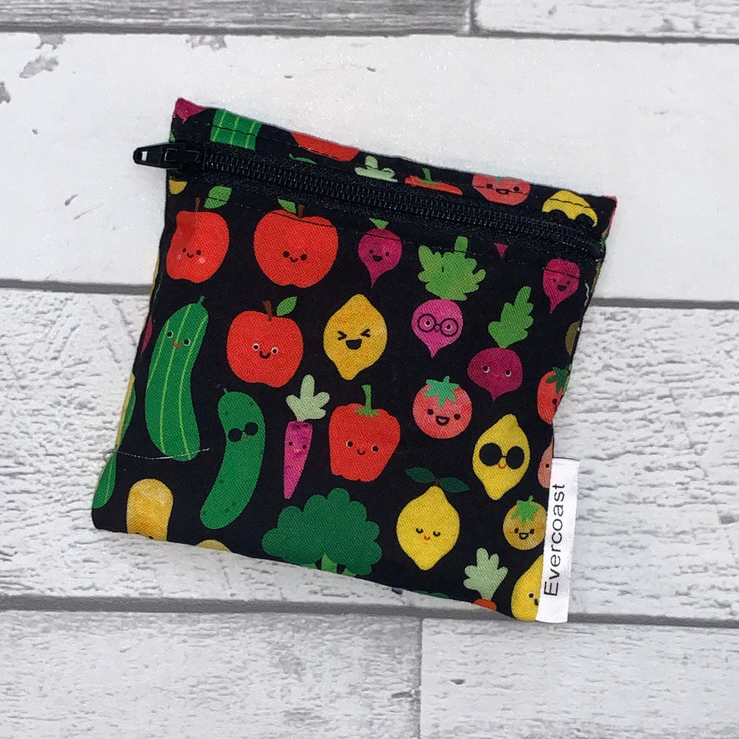 Smiling Veggies Reusable Mini Snack Bag
