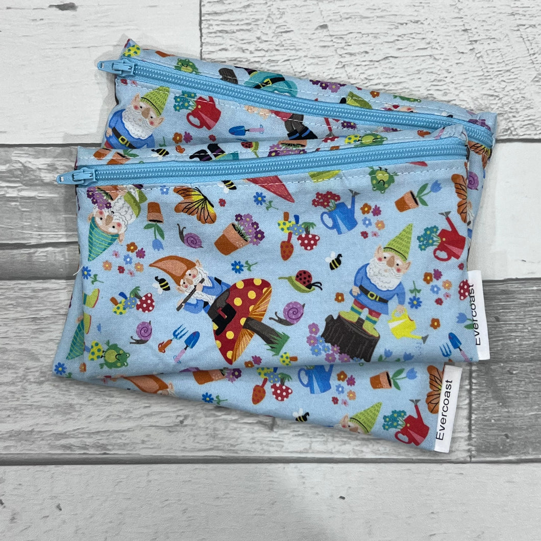 Spring Gnomes Reusable Snack Bag Set