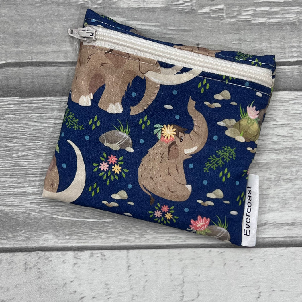 Floral Mammoths Reusable Mini Snack Bag