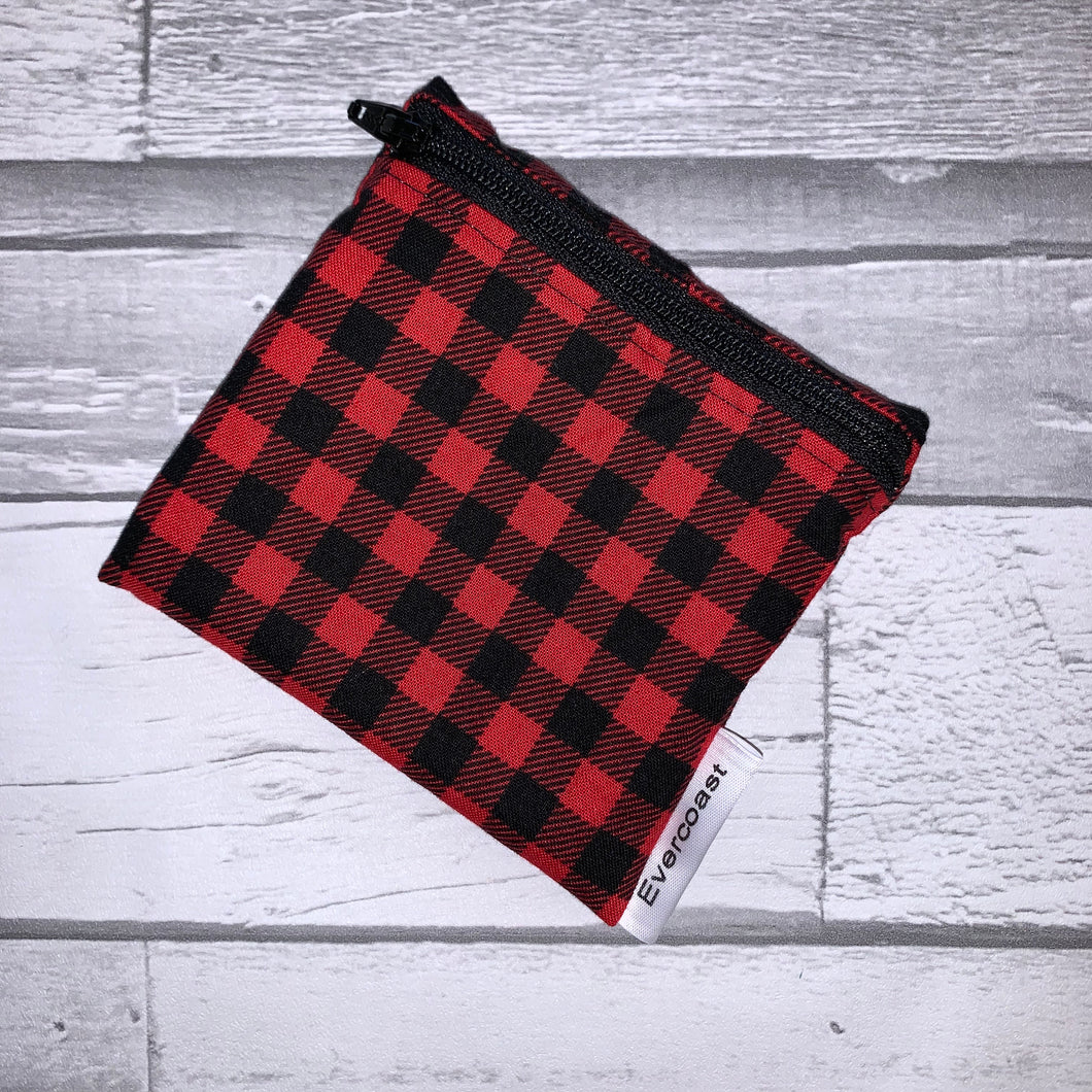 Small Plaid Reusable Mini Snack Bag