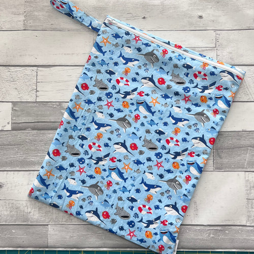 Sea Sharks Large Wet Bag