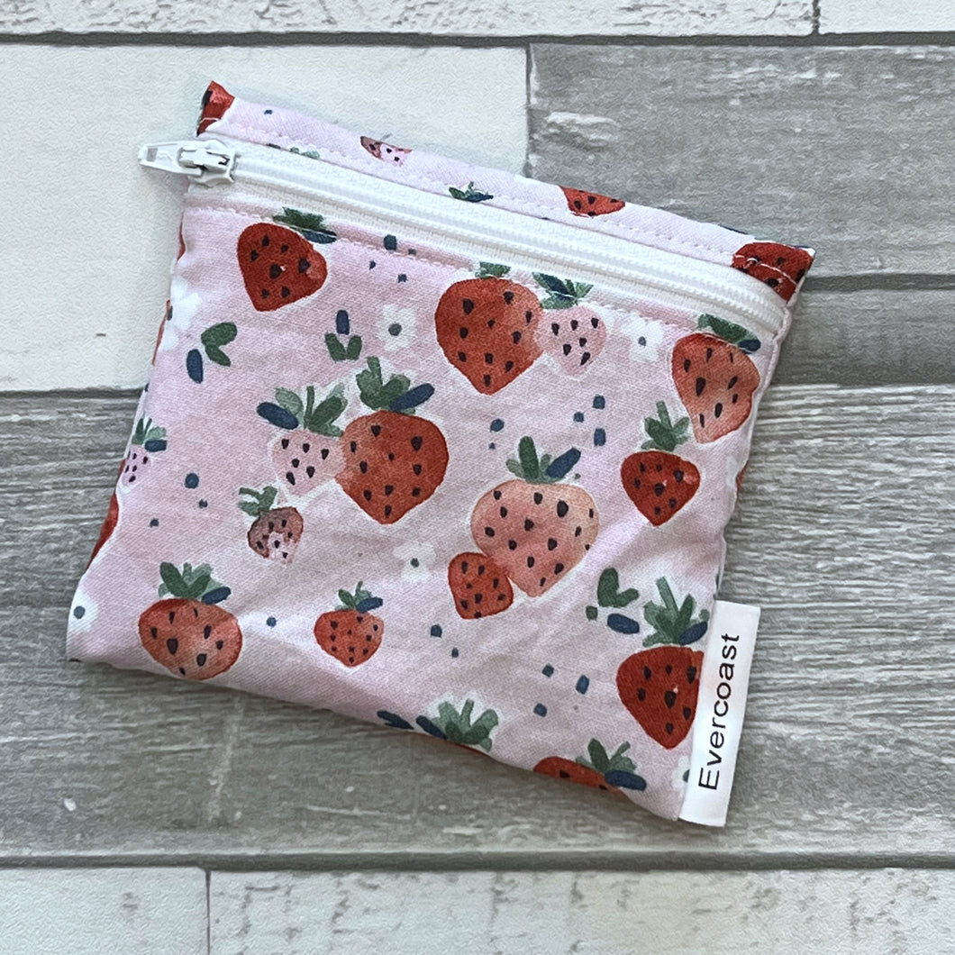 Fairy Forest Strawberries Reusable Mini Snack Bag